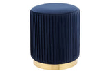 NNEKGE Panama Pleated Ottoman (Navy)