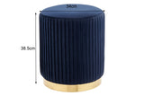 NNEKGE Panama Pleated Ottoman (Navy)