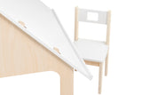 NNEKGE Penny Playhouse Activity Table (White Natural)