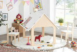 NNEKGE Penny Playhouse Activity Table (White Natural)