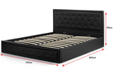 NNEKGE Winslow Gas Lift Bed Frame (Black)