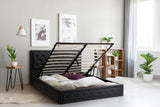 NNEKGE Winslow Gas Lift Bed Frame (Black)