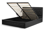 NNEKGE Winslow Gas Lift Bed Frame (Black)