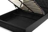 NNEKGE Winslow Gas Lift Bed Frame (Black)