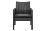 NNEKG Redmond 4 Piece Outdoor Furniture Lounge Set (Black Black)