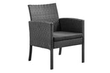 NNEKG Redmond 4 Piece Outdoor Furniture Lounge Set (Black Black)