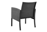 NNEKG Redmond 4 Piece Outdoor Furniture Lounge Set (Black Black)