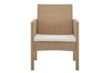 NNEKGE Redmond 4 Piece Outdoor Furniture Lounge Set (Natural Beige)