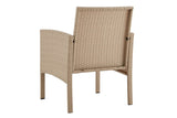 NNEKGE Redmond 4 Piece Outdoor Furniture Lounge Set (Natural Beige)
