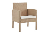 NNEKGE Redmond 4 Piece Outdoor Furniture Lounge Set (Natural Beige)