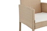NNEKGE Redmond 4 Piece Outdoor Furniture Lounge Set (Natural Beige)