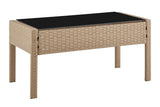 NNEKGE Redmond 4 Piece Outdoor Furniture Lounge Set (Natural Beige)