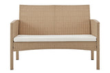 NNEKGE Redmond 4 Piece Outdoor Furniture Lounge Set (Natural Beige)