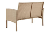 NNEKGE Redmond 4 Piece Outdoor Furniture Lounge Set (Natural Beige)
