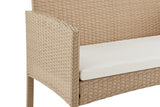 NNEKGE Redmond 4 Piece Outdoor Furniture Lounge Set (Natural Beige)