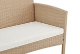 NNEKGE Redmond 4 Piece Outdoor Furniture Lounge Set (Natural Beige)