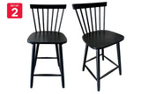 NNEKG Set of 2 Riano Counter Stools (Black)