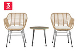 NNEKG Richmond Outdoor Furniture Balcony Set (Beige)