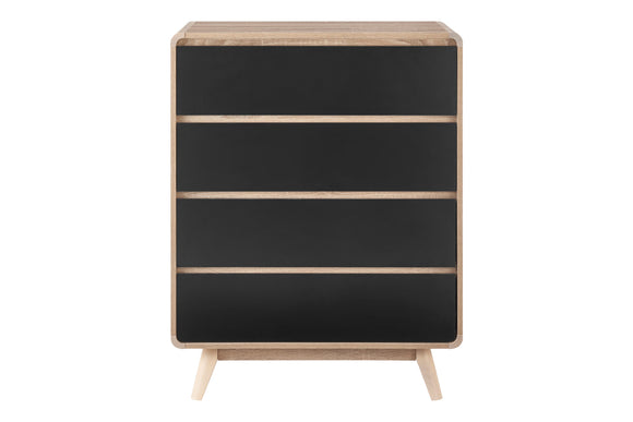 NNEKG Robin Chest of 4 Drawers (Black)