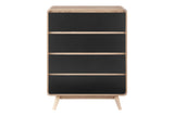 NNEKG Robin Chest of 4 Drawers (Black)