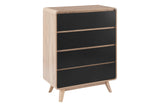 NNEKG Robin Chest of 4 Drawers (Black)