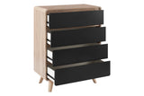 NNEKG Robin Chest of 4 Drawers (Black)