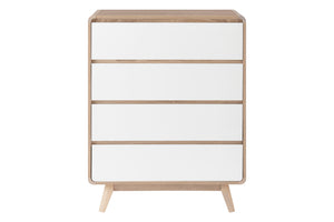 NNEKG Robin Chest of 4 Drawers (White)