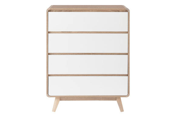 NNEKG Robin Chest of 4 Drawers (White)