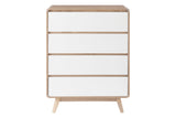 NNEKG Robin Chest of 4 Drawers (White)