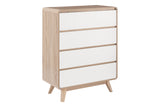 NNEKG Robin Chest of 4 Drawers (White)