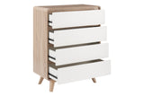 NNEKG Robin Chest of 4 Drawers (White)
