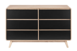 NNEKGE Robin Chest of 6 Drawers (Black)