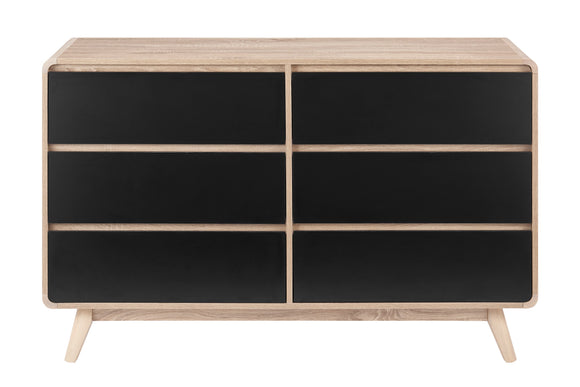 NNEKGE Robin Chest of 6 Drawers (Black)