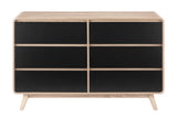 NNEKGE Robin Chest of 6 Drawers (Black)