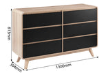 NNEKGE Robin Chest of 6 Drawers (Black)