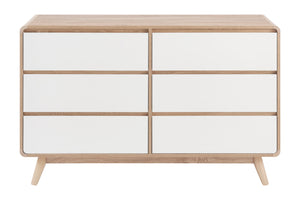NNEKGE Robin Chest of 6 Drawers (White)