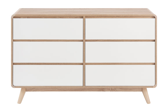 NNEKGE Robin Chest of 6 Drawers (White)