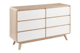 NNEKGE Robin Chest of 6 Drawers (White)
