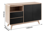 NNEKGE Robin 2 Door Buffet (Black)