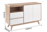 NNEKGE Robin 2 Door Buffet (White)