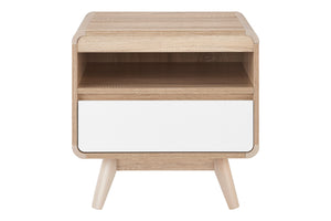 NNEKGE Robin Bedside Table (White)