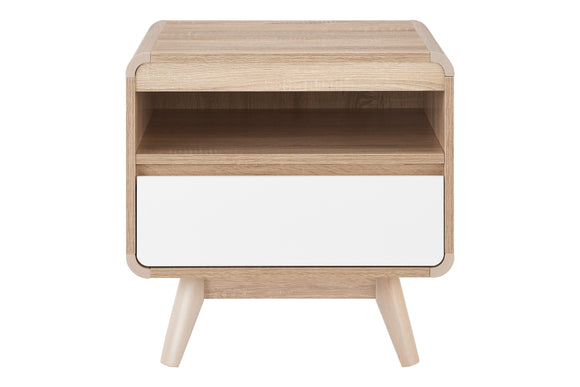 NNEKGE Robin Bedside Table (White)