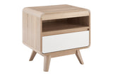 NNEKGE Robin Bedside Table (White)