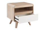 NNEKGE Robin Bedside Table (White)