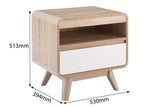 NNEKGE Robin Bedside Table (White)