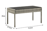 NNEKGE Sandgate 4 Piece Outdoor Furniture Lounge Set (Grey Grey)