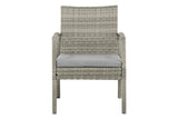 NNEKGE Sandgate 4 Piece Outdoor Furniture Lounge Set (Grey Grey)