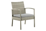 NNEKGE Sandgate 4 Piece Outdoor Furniture Lounge Set (Grey Grey)