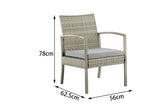 NNEKGE Sandgate 4 Piece Outdoor Furniture Lounge Set (Grey Grey)