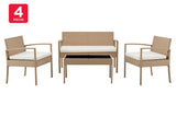 NNEKG Shangri La Sandgate 4 Piece Outdoor Lounge Set (Natural Beige)